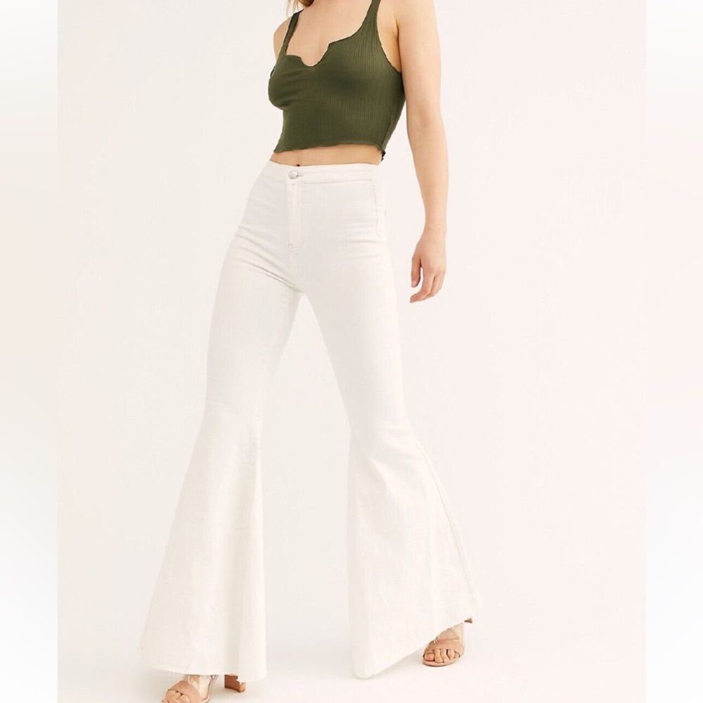 Free people just float on bell bottoms white